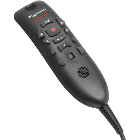 Nuance PowerMic III Microphone for Dragon, Coiled Cord, Black