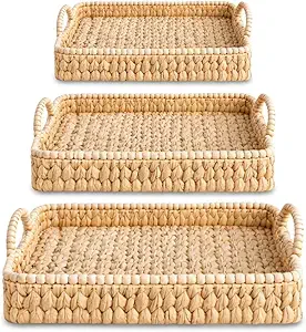 Set of 3 Coolab Hand-Woven Storage Baskets