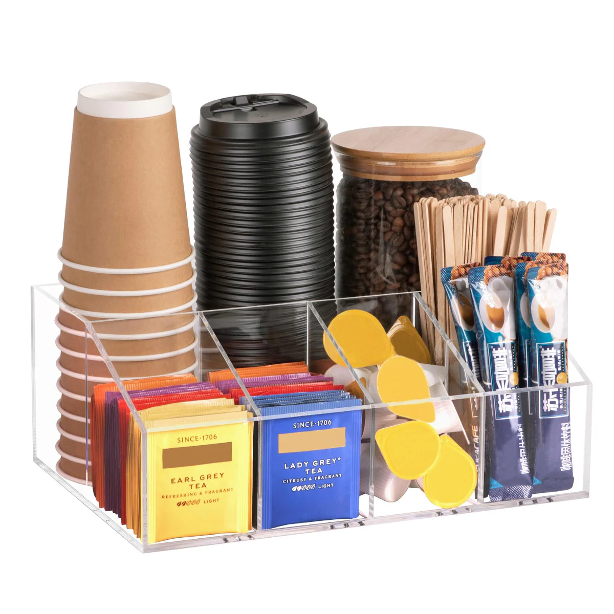 HUCINIUN Acrylic Coffee Station Organizer
