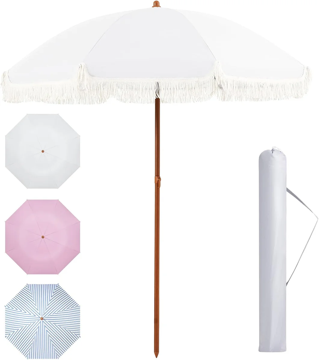 Aoxun Solar LED Patio Umbrella