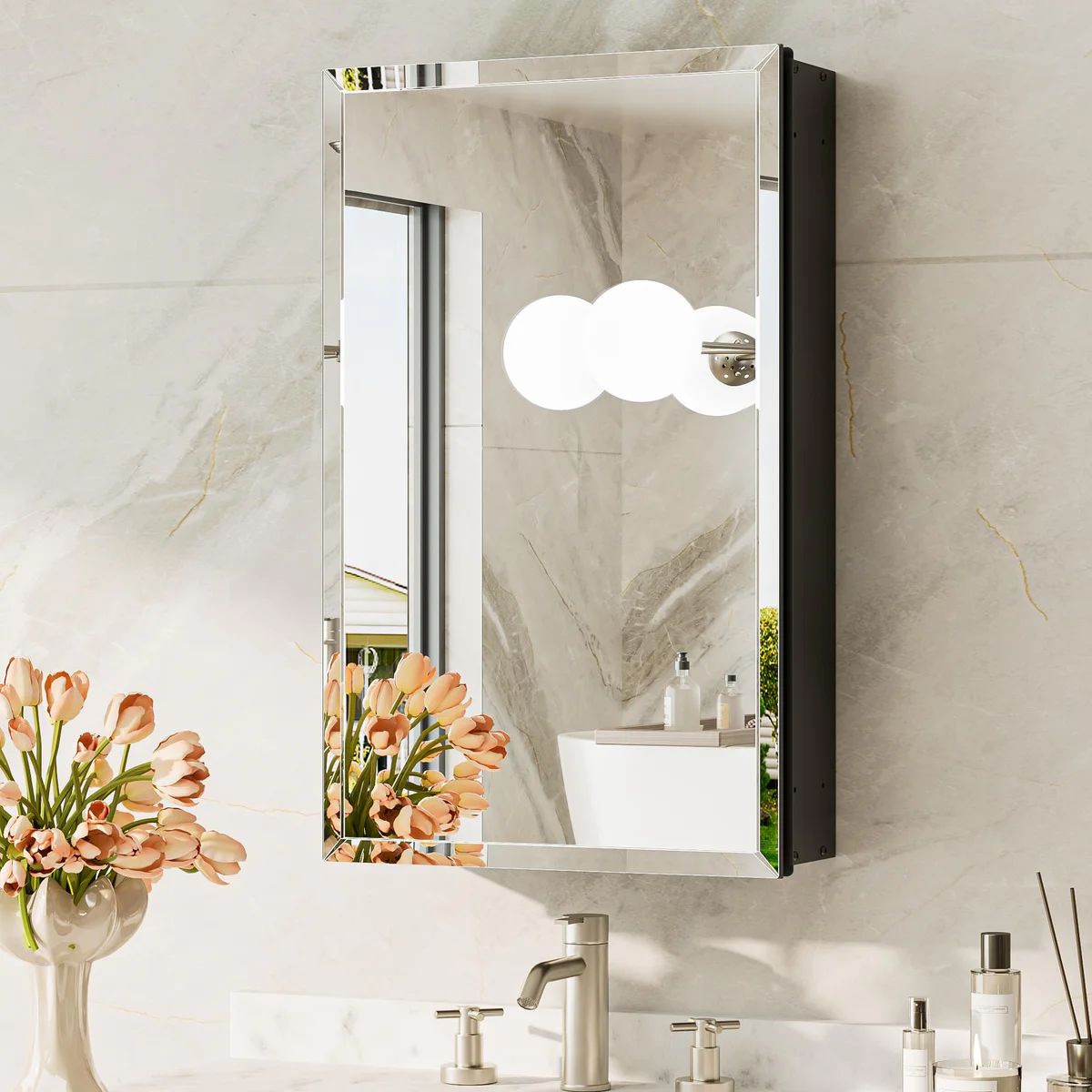 TokeShimi Medicine Cabinet with Mirror