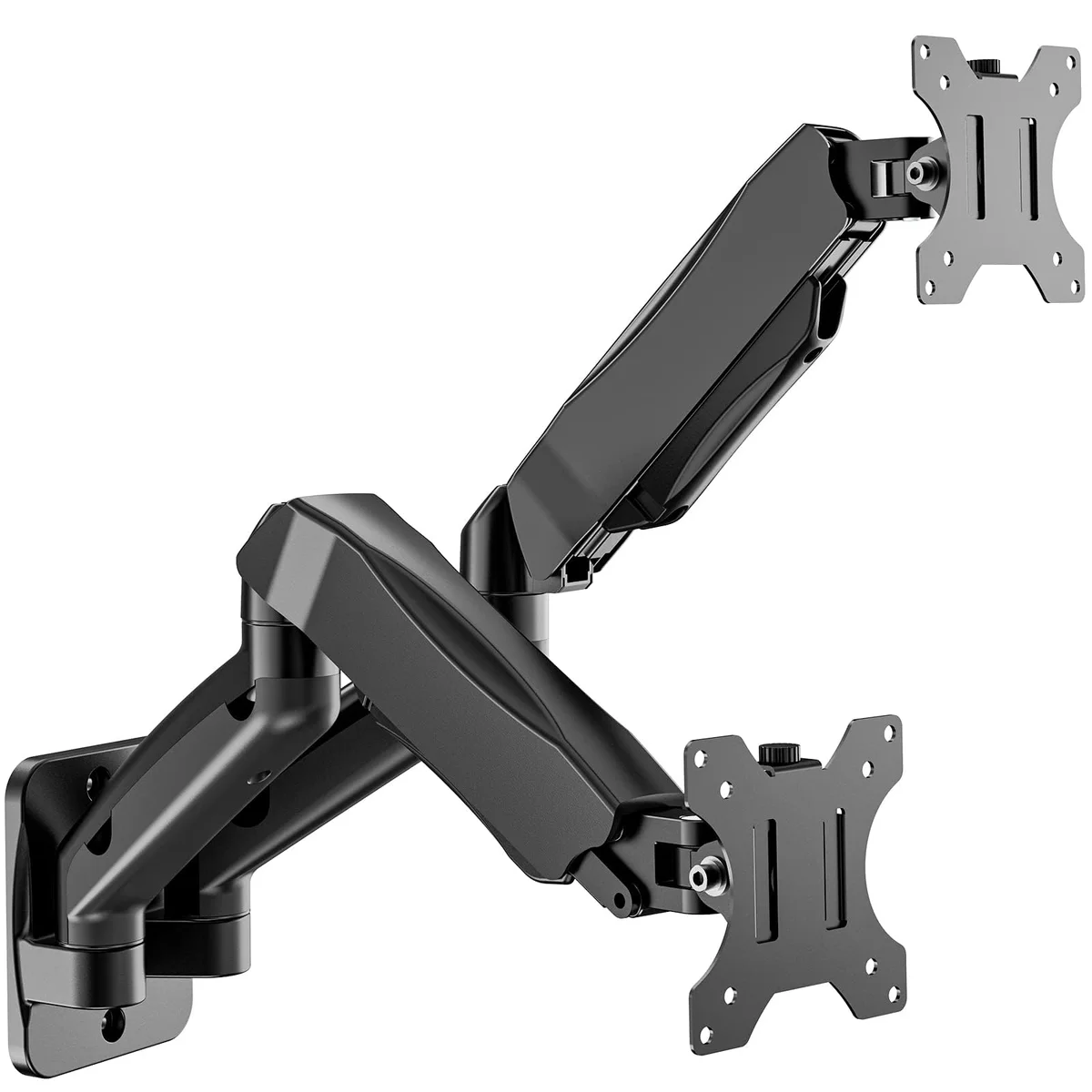 WALI Dual LCD Monitor Fully Adjustable Gas Spring Wall Mount