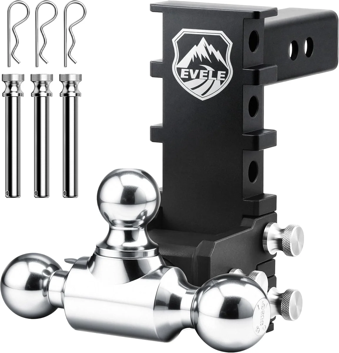 EVELE Trailer Hitch Tri-Ball Mount