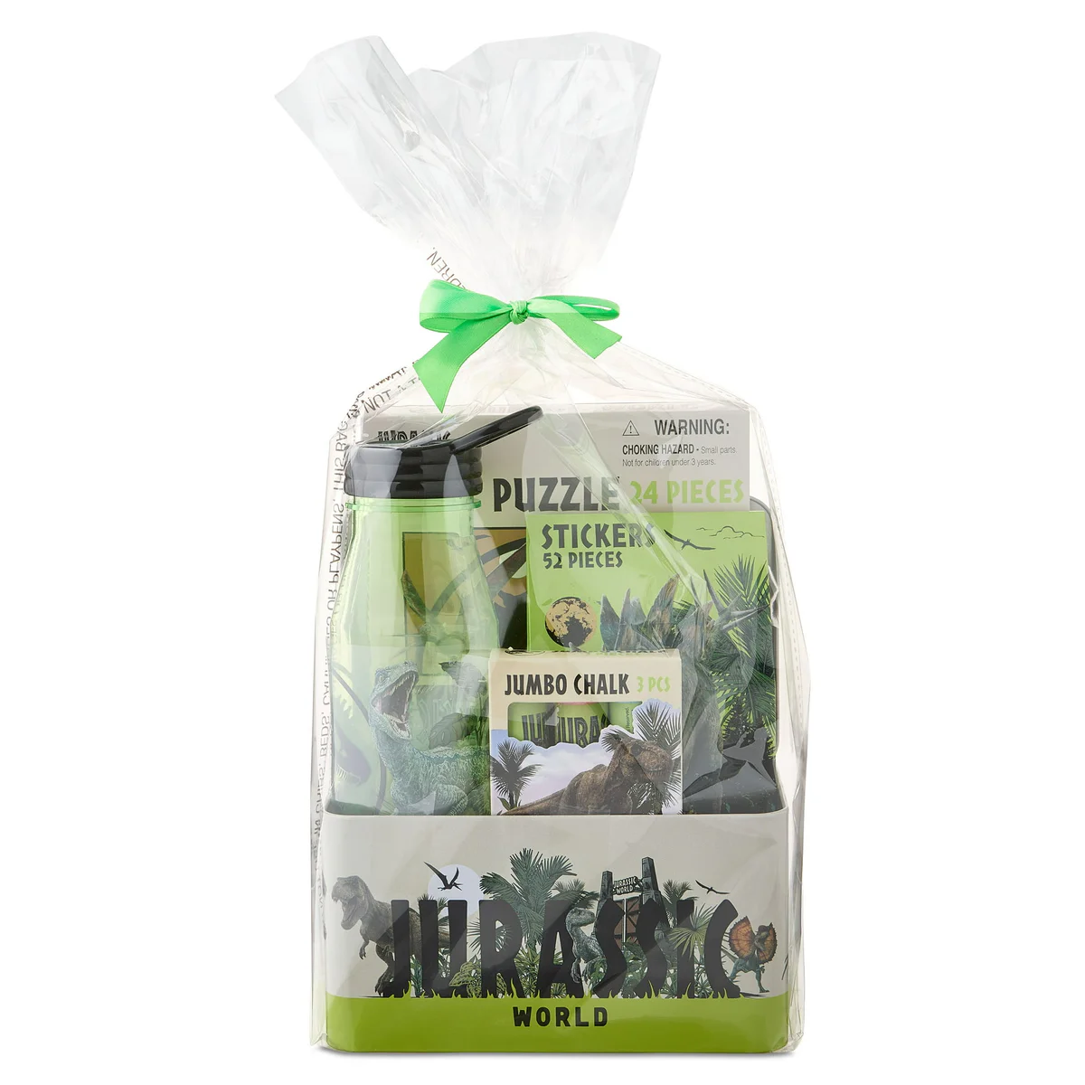 Jurassic World Puzzle, Stickers, Chalk and Water Bottle Gift Set