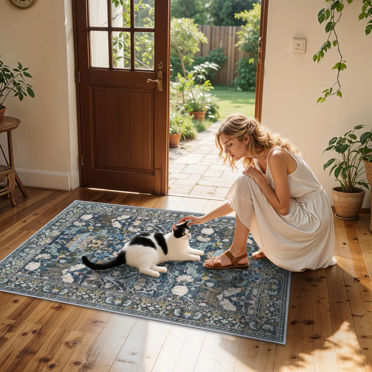 HY HAO YUN LAI Washable Low Pile Area Rug