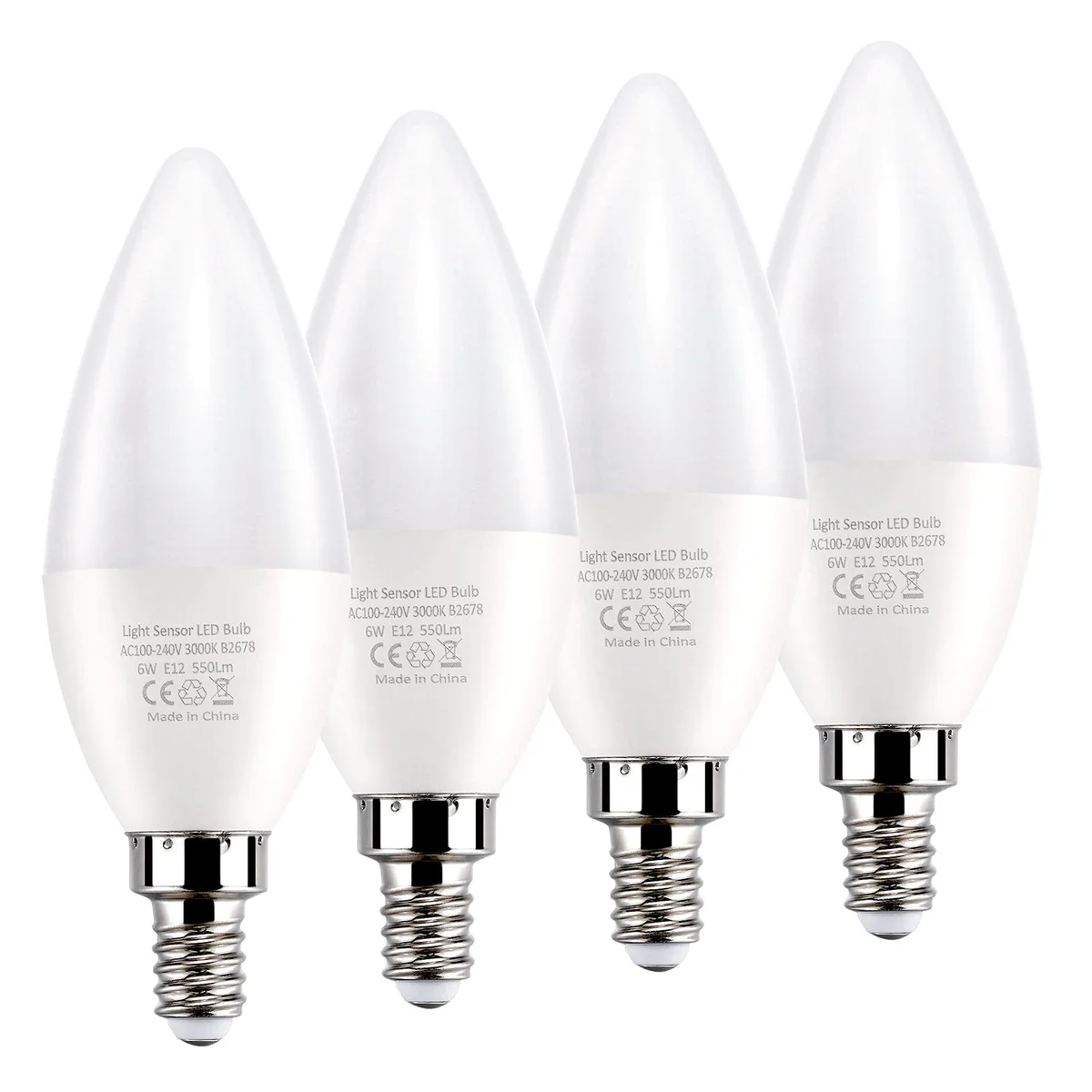 LEKE Light Sensor LED Candelabra Bulb