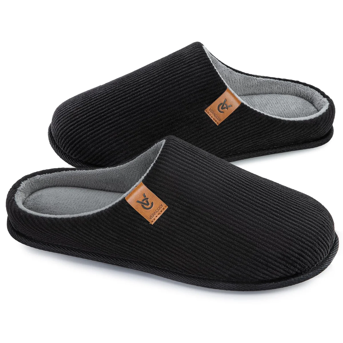VeraCosy Men's Corduroy Slip-on Slippers
