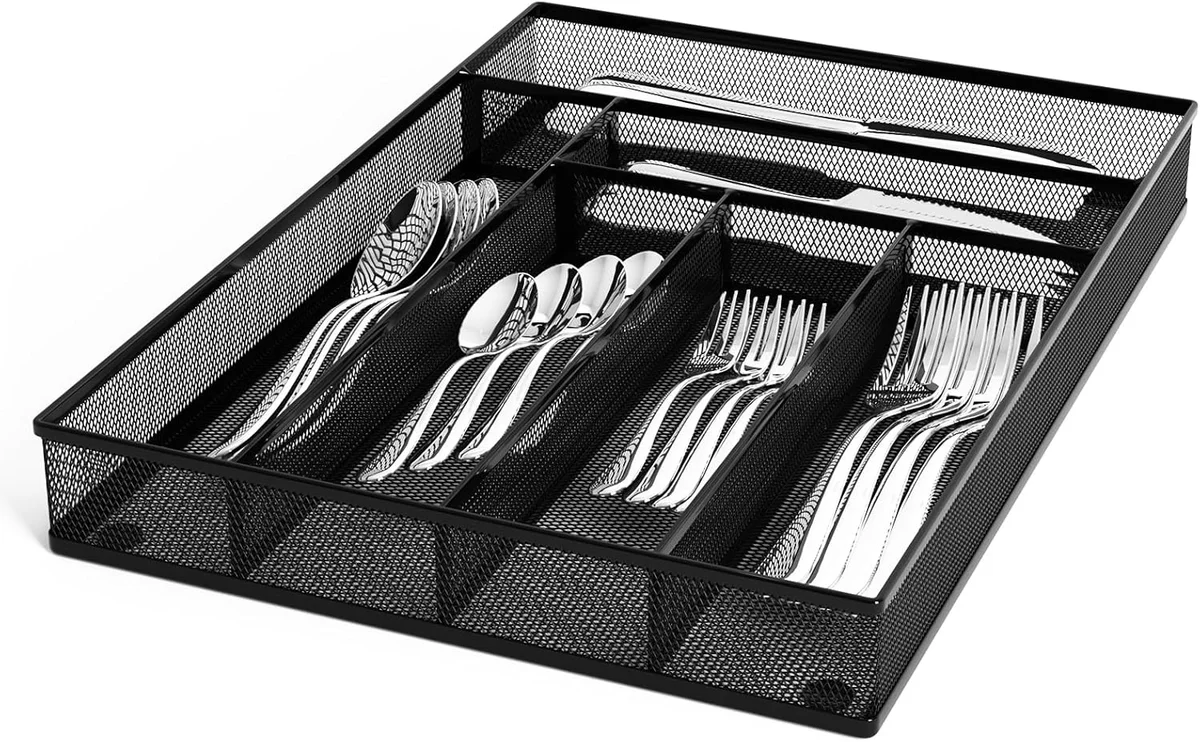 SEDEGN Silverware Organizer Metal Mesh, 