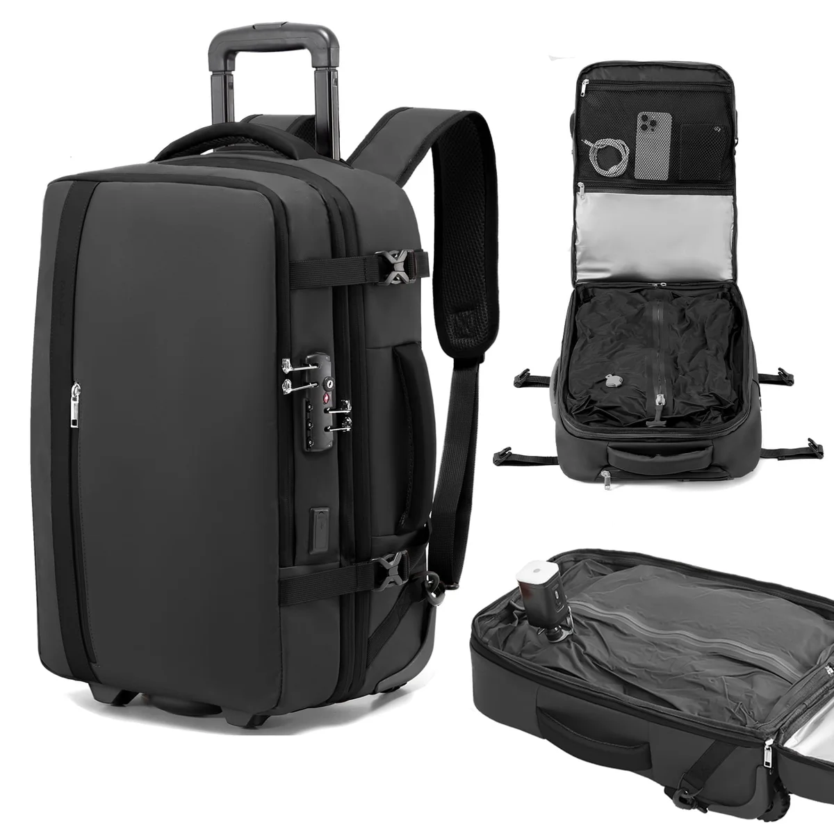 Fegat Rolling Vacuum Travel Backpack