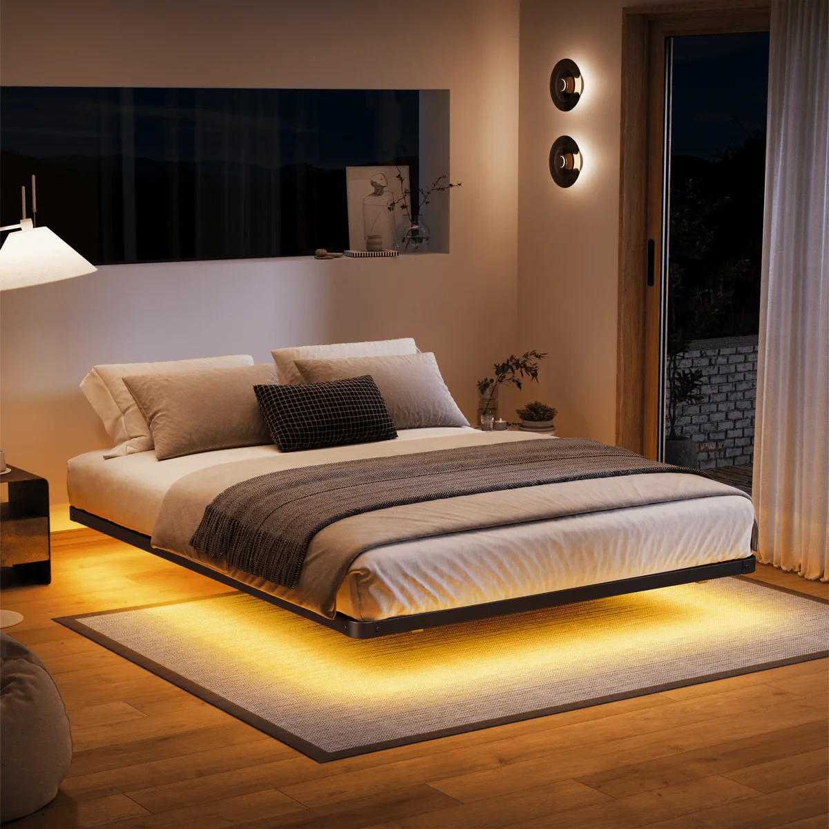 Woozuro Floating Bed Frame