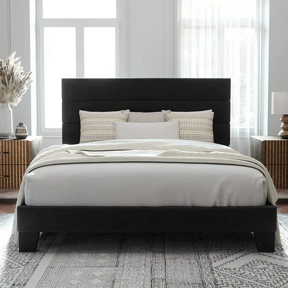 Allewie Platform Bed Frame with Headboard