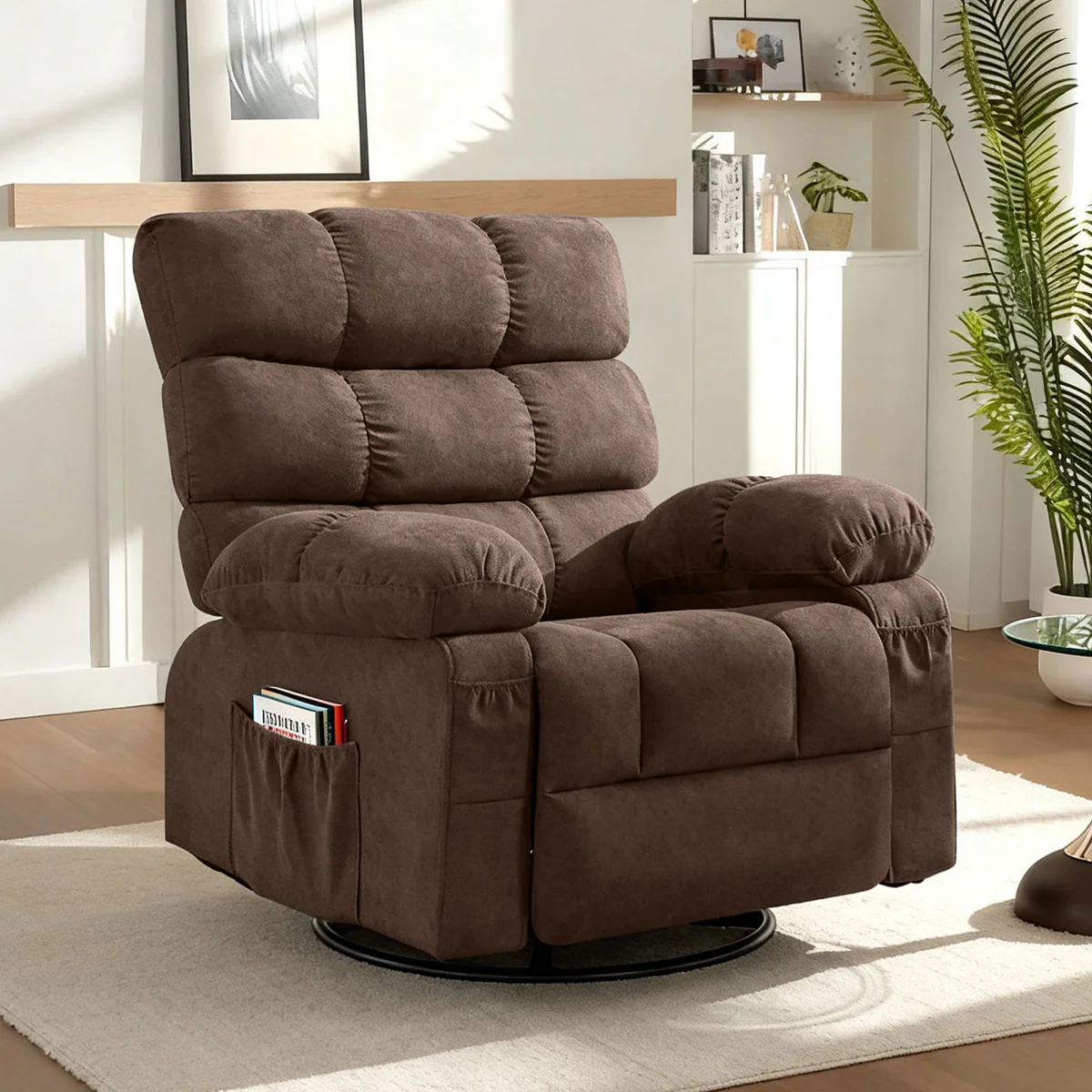 JONPONY Swivel Rocker Recliner Chair