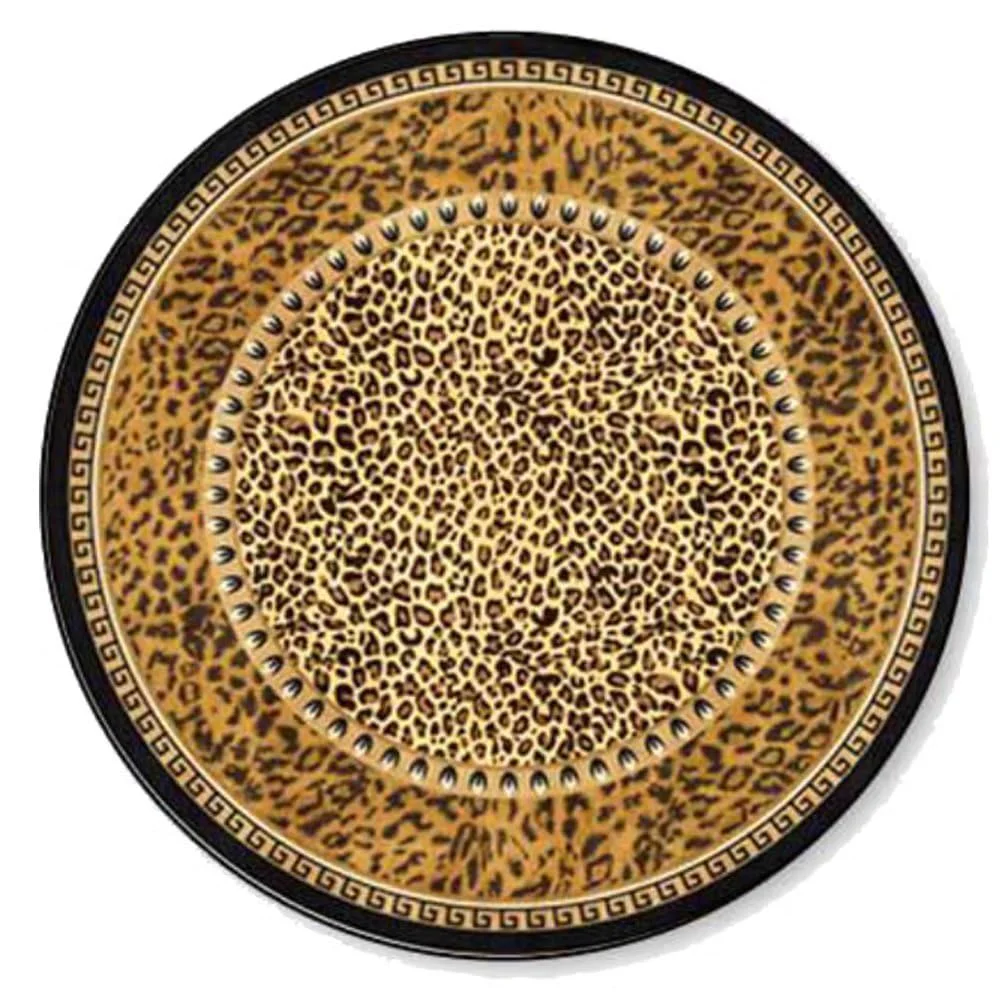 ZSSZO Leopard Print Round Area Rug