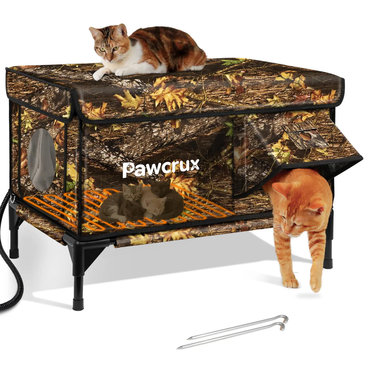 PAWCRUX Heated Outdoor Cat House