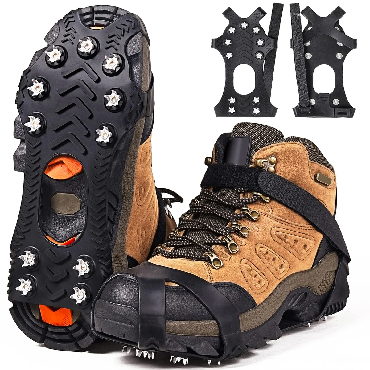 ZUXNZUX Crampons Ice Cleats for Shoes and Boots