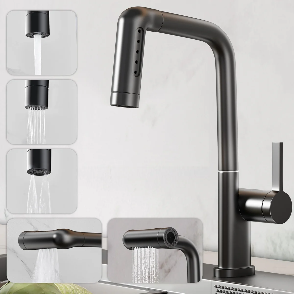 Danpoo Matte Black Kitchen Faucet
