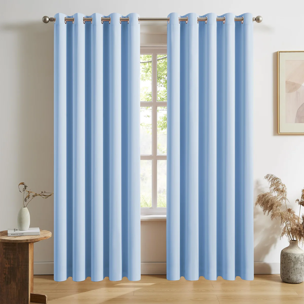 DUALIFE Solid Room Darkening Blackout Curtains