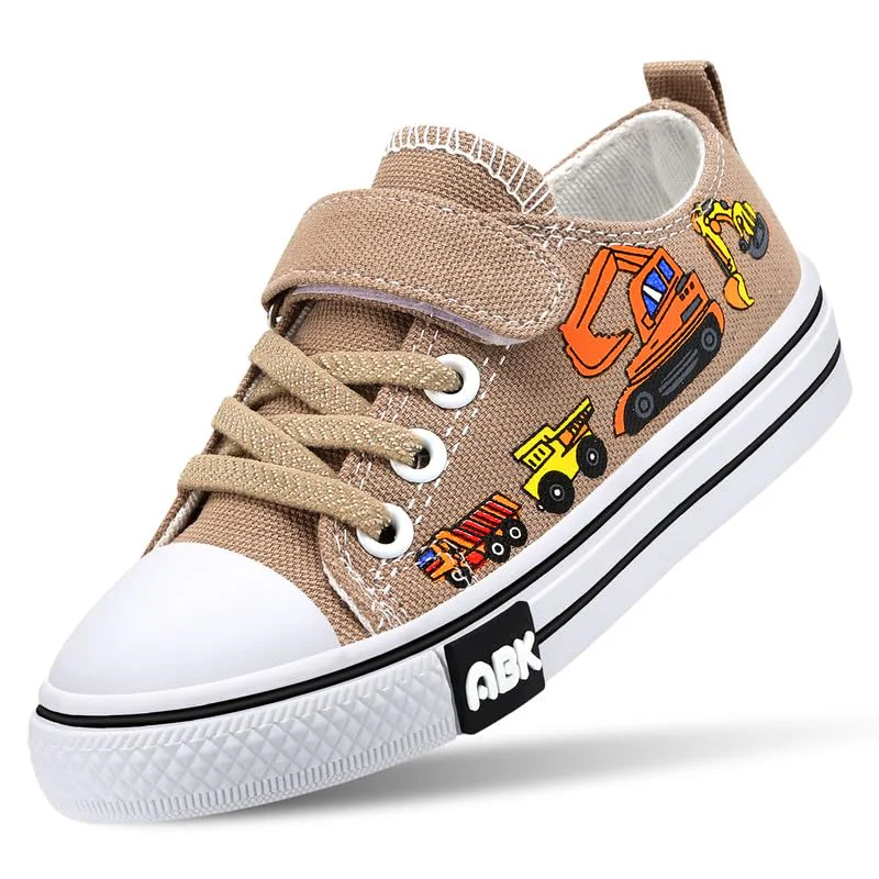 Cozystep Toddler Boys Girls Canvas Sneakers Cartoon Dinosaur Printed
