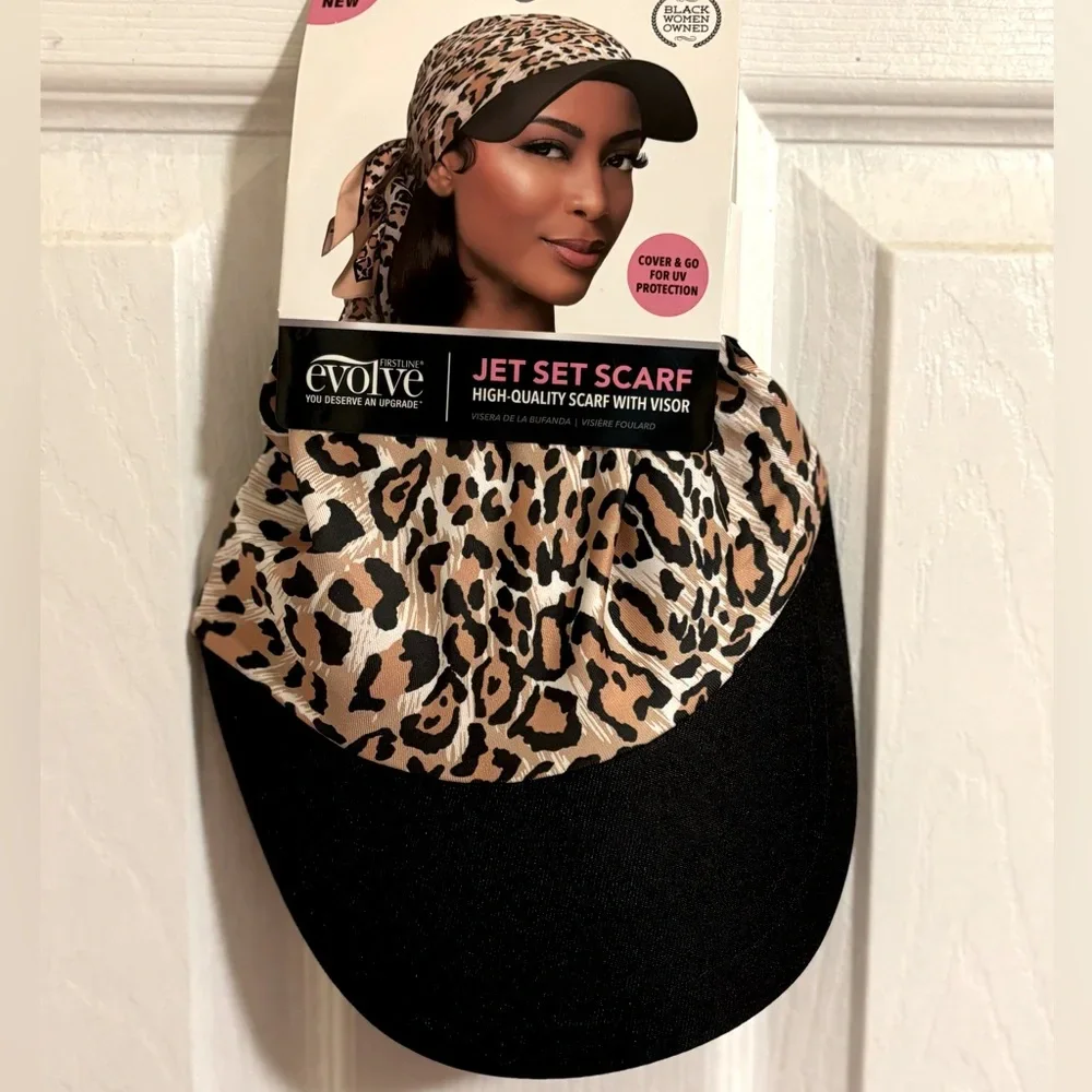 REVOLVE Leopard Print Jet Set Scarf with Visor