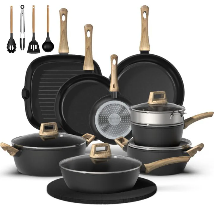 Bazova Ceramic Cookware Set 23 Pcs