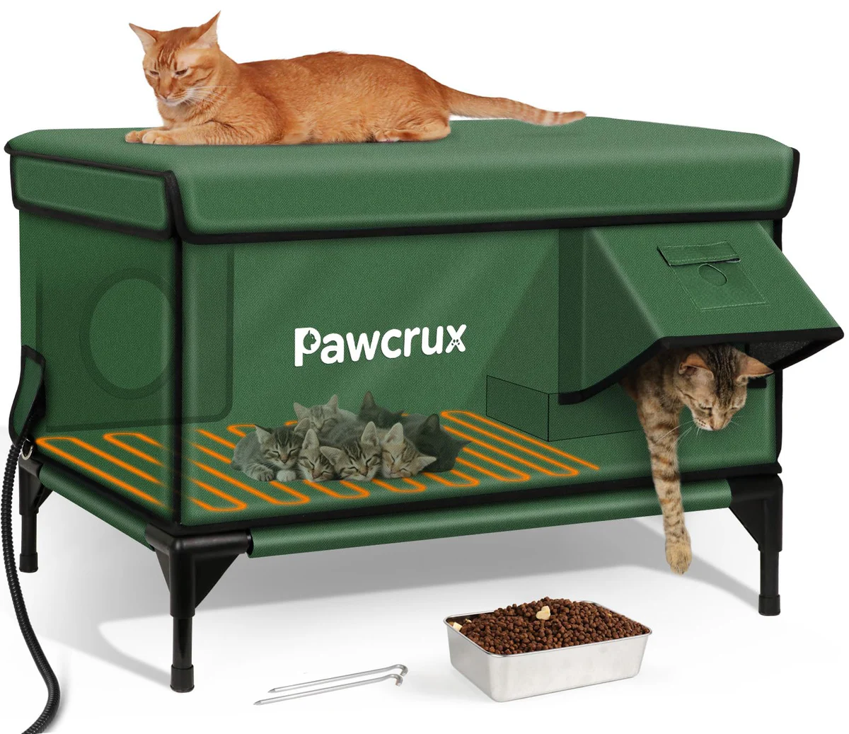 Pawcrux Heated Outdoor Cat House