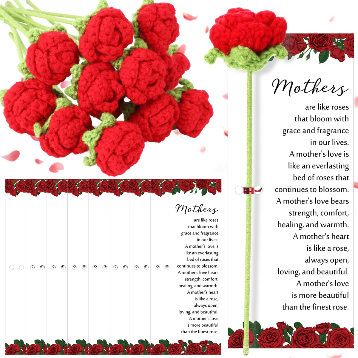 Sayglossy Crochet Rose Gifts