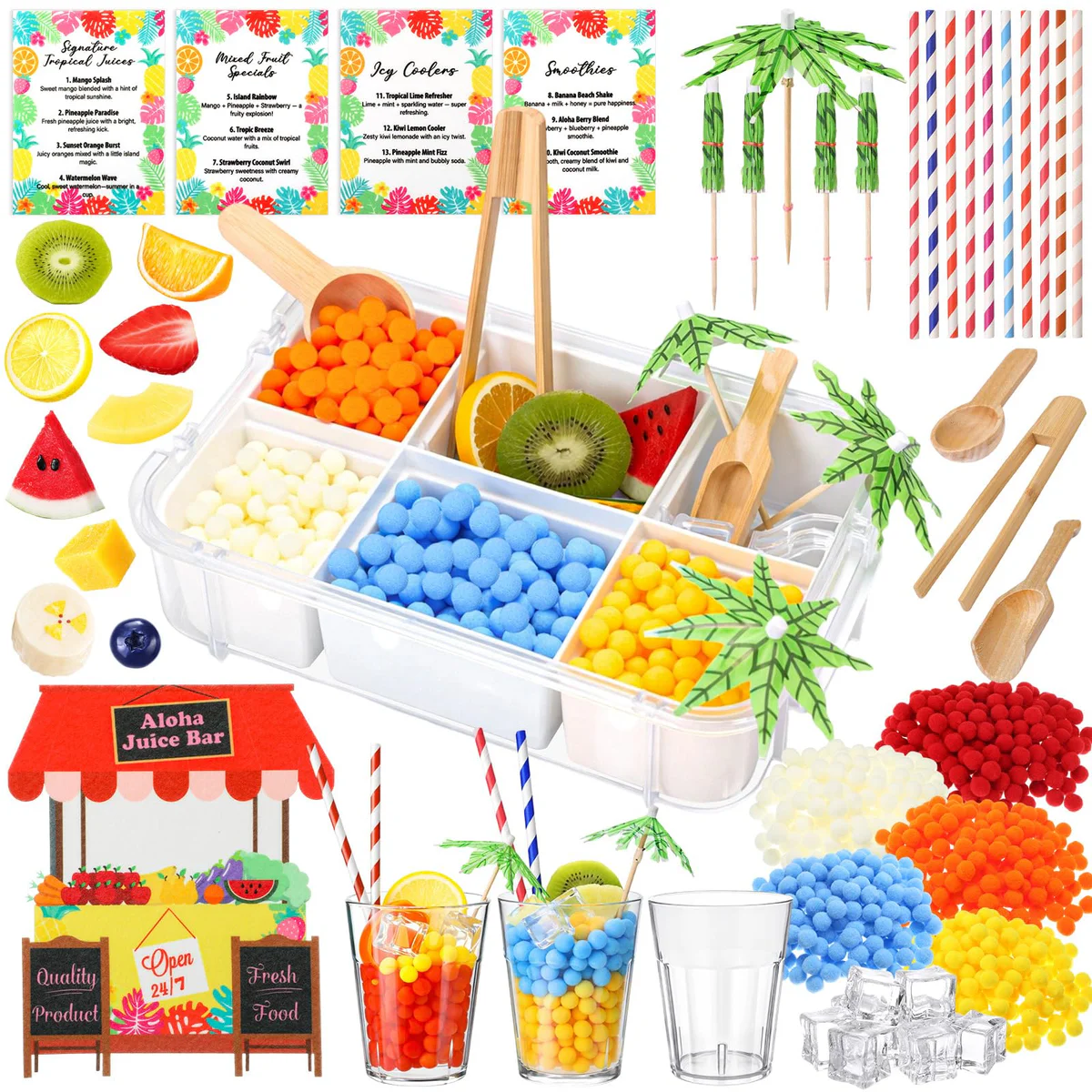 Thenshop Aloha Juice Bar Sensory Bin Kit