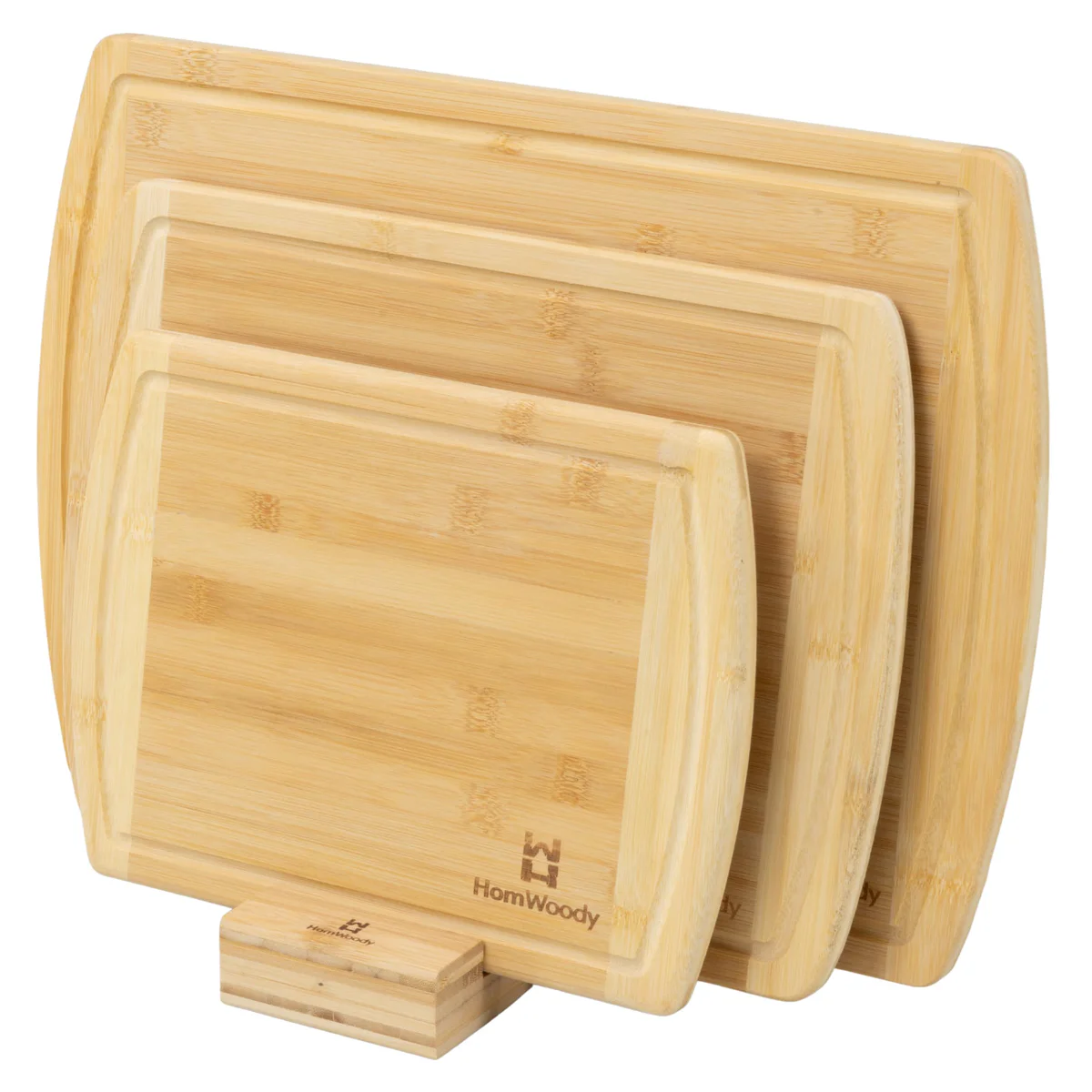 Homwoody Bamboo Cutting Boards Set of 3