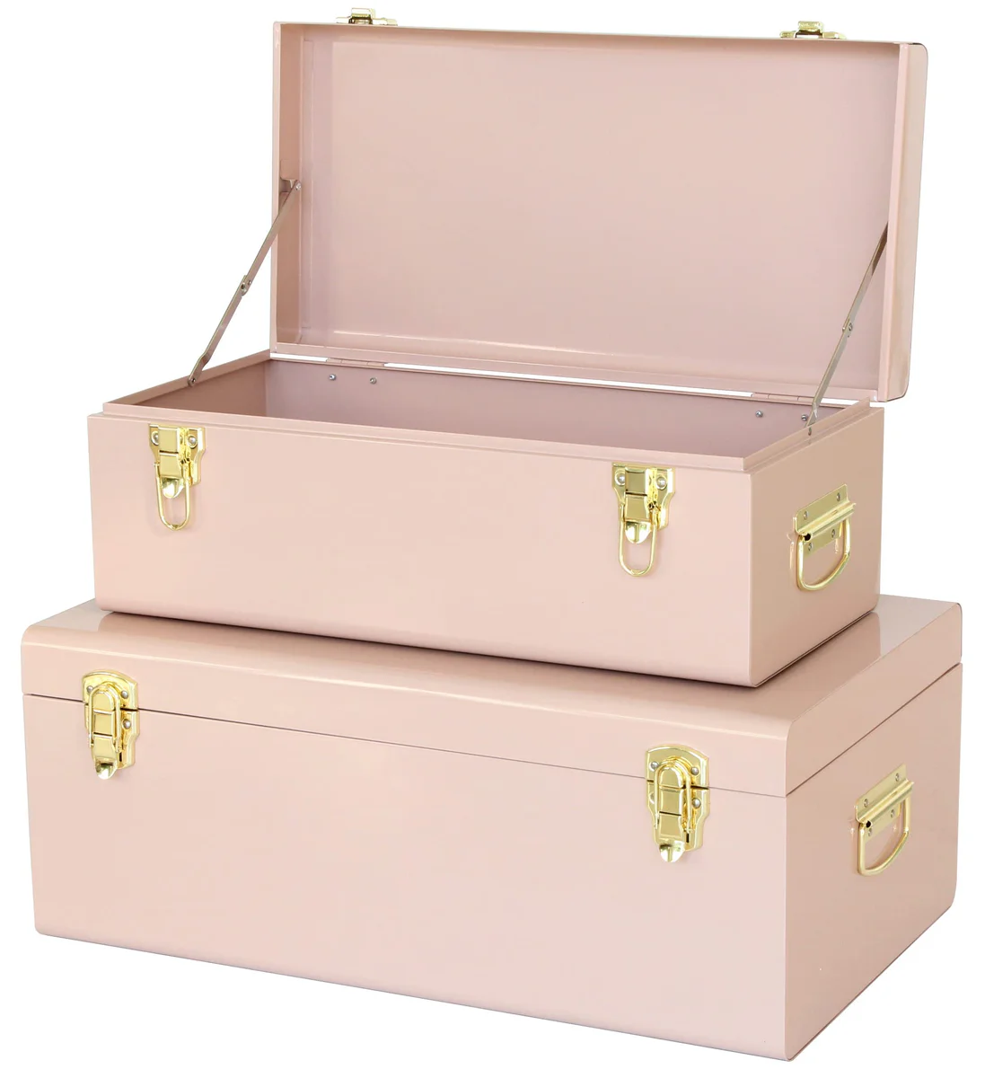 Vixdonos Metal Trunks 2PCS Pink