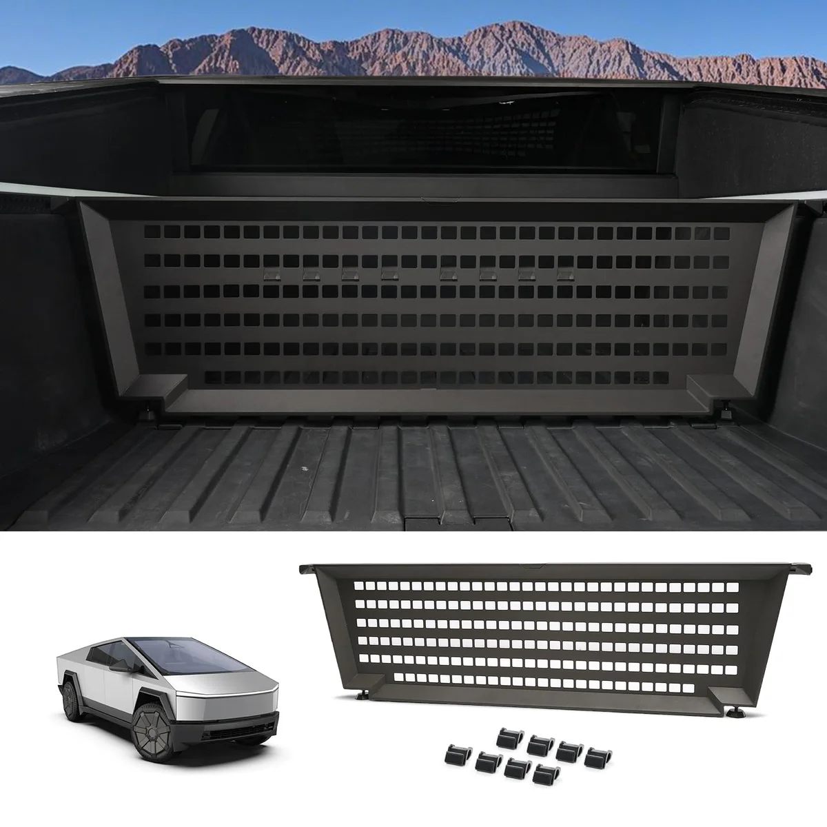 WheelX Cybertruck Truck Bed Divider Cargo Organizer