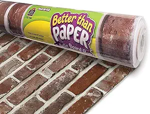 Teacher Created Resources Red Brick Better Than Paper Bulletin Board Roll, 8 ct