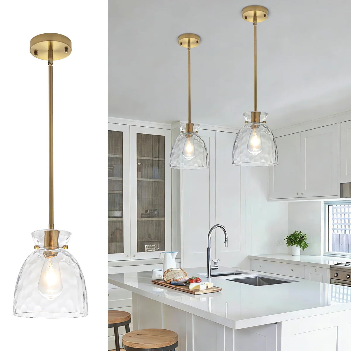 Kirahee Clear Glass Pendant Light