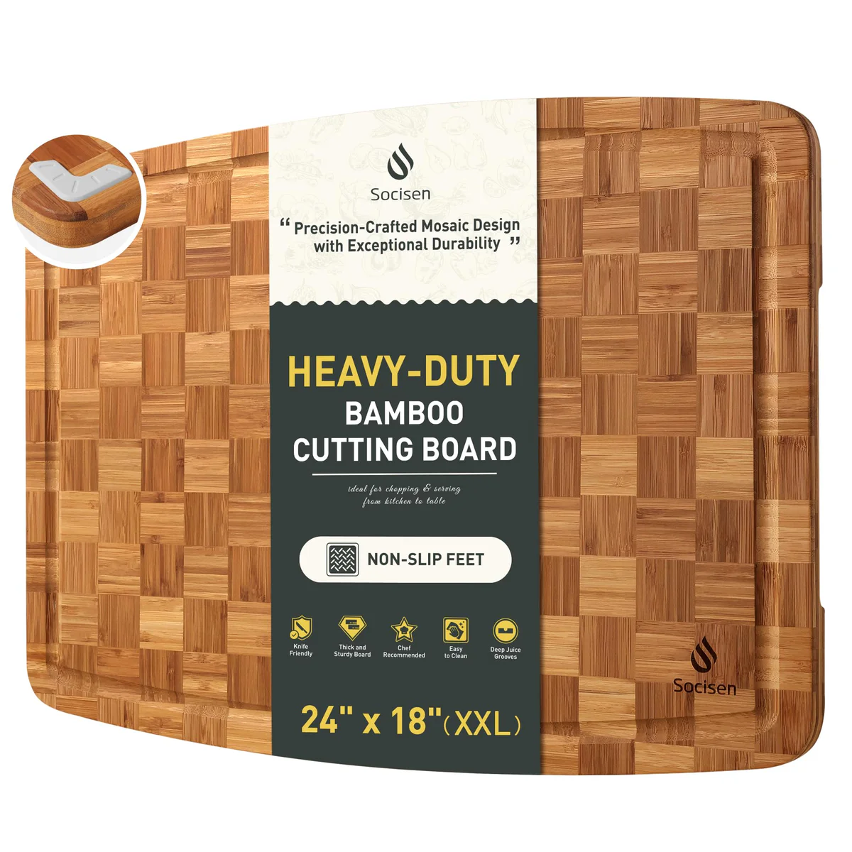 Socisen Bamboo Cutting Board 