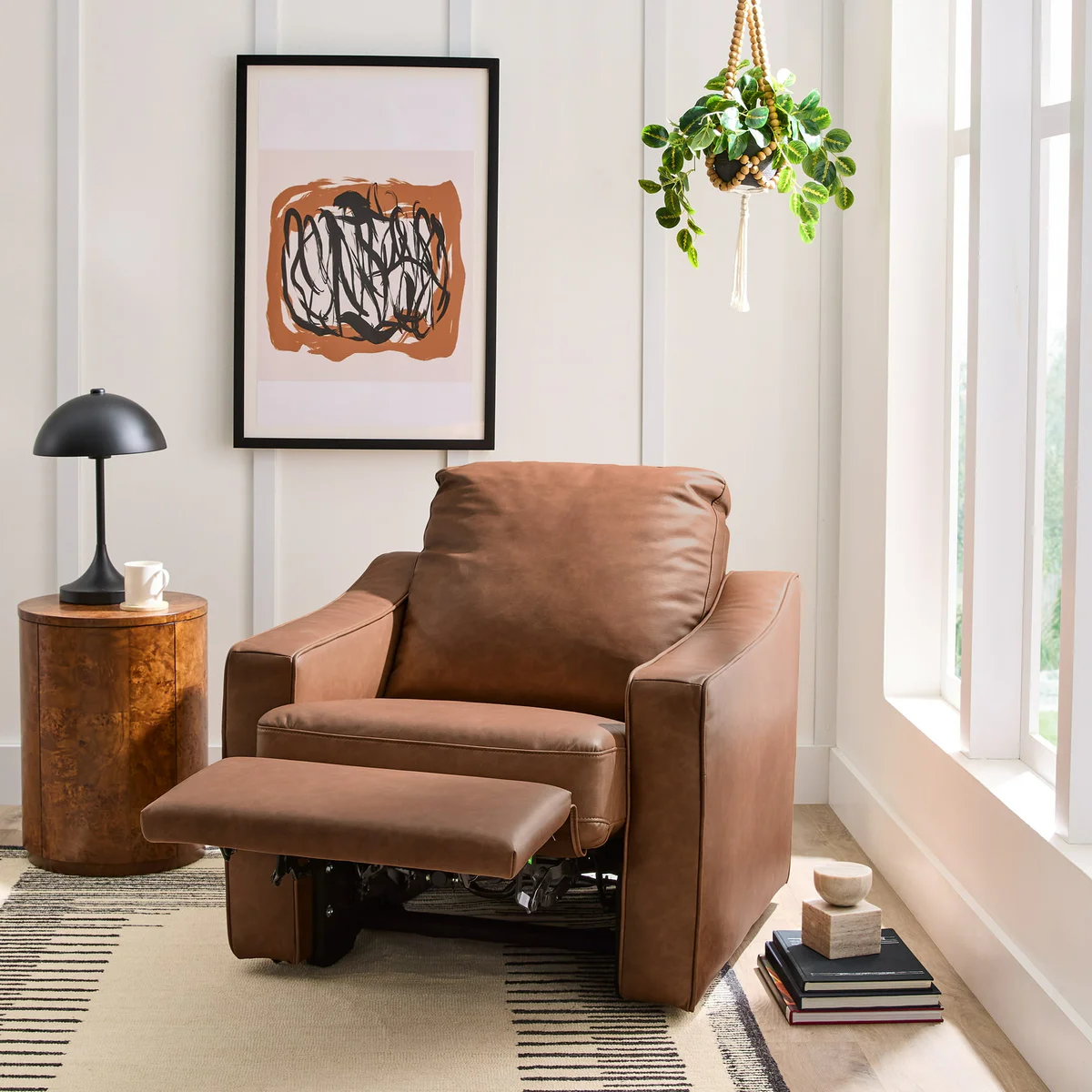 Better Homes & Gardens Brown Leather Recliner Chair