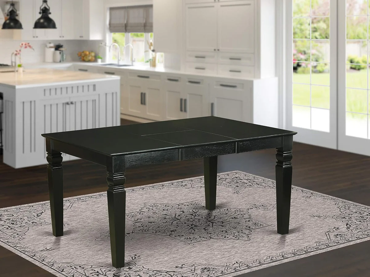 East West Furniture Rectangular Dining Table with Butterfly Leaf