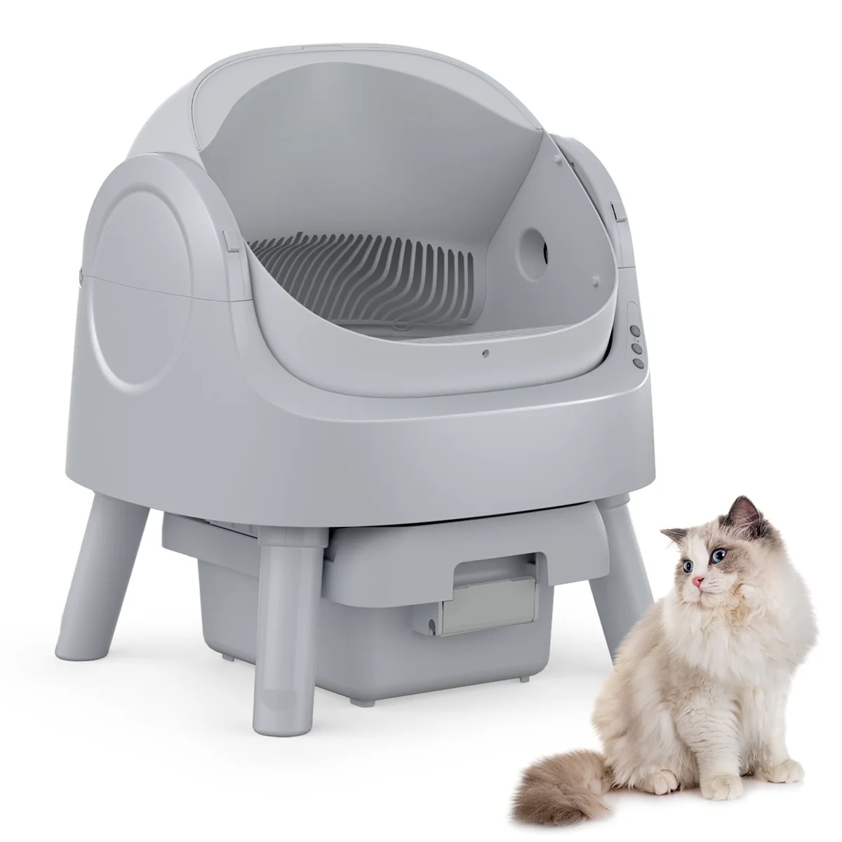 Lot #1617Q: AIPERRO Stainless Steel Litter Box | MAC.BID