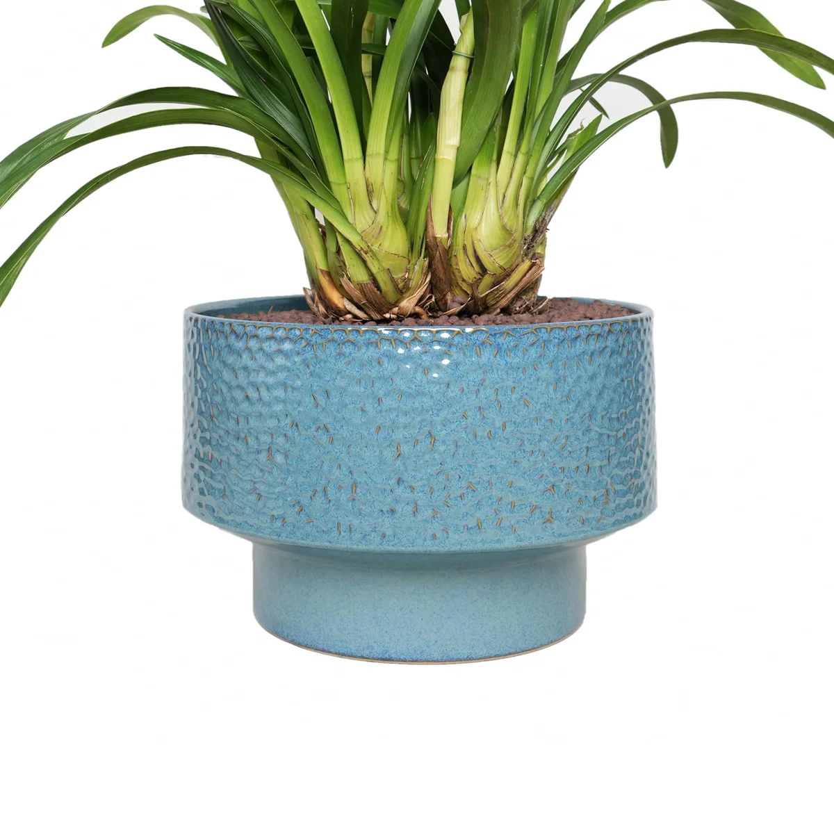 Fzfeiyy Ceramic Planter Pot, Reactive Glaze Blue