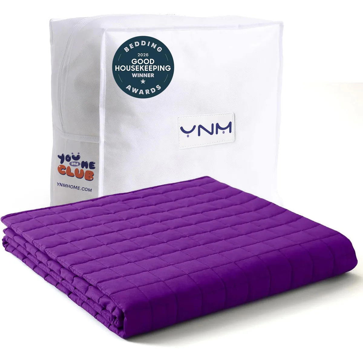 YnM King Size Cotton Purple Weighted Blanket