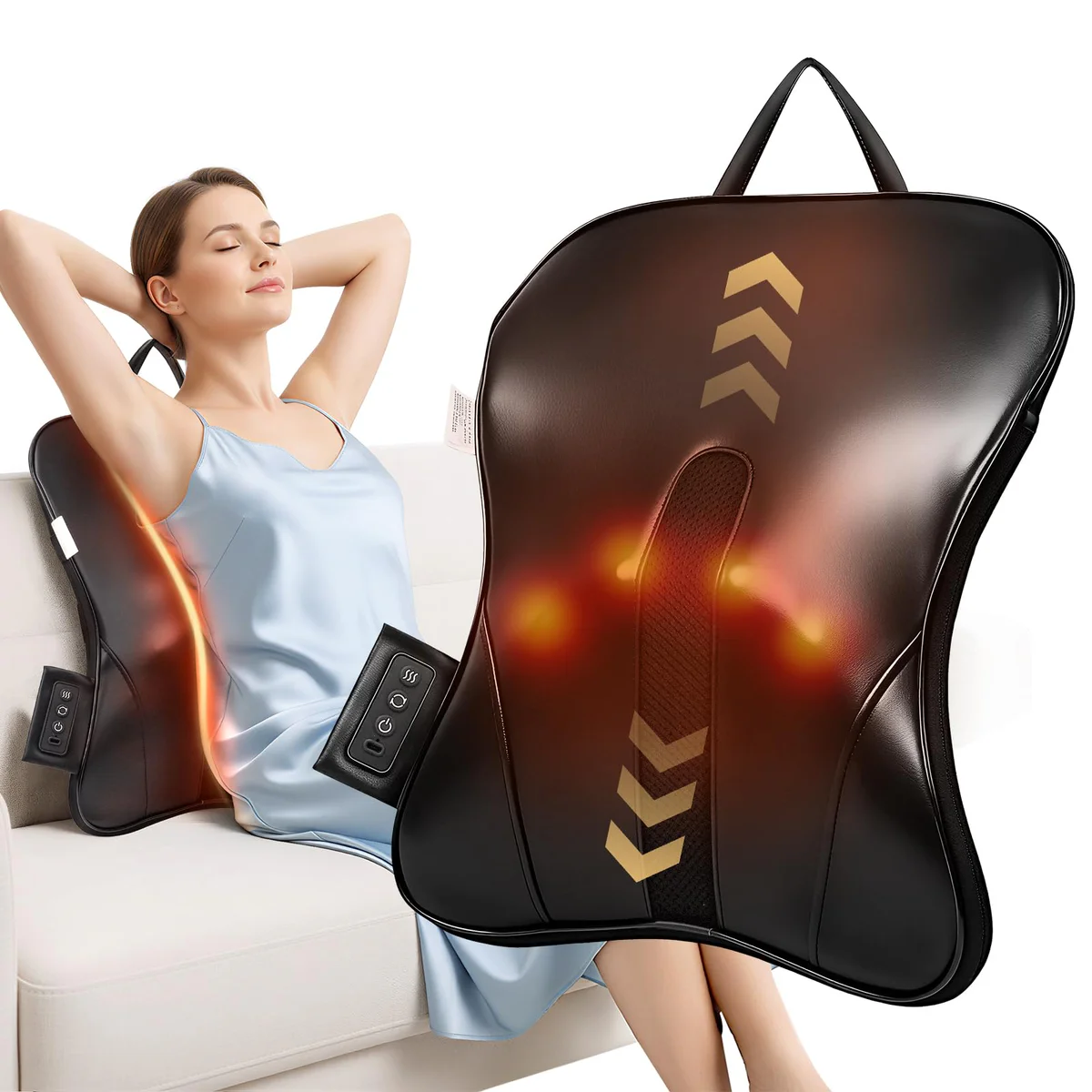 hYwecy Shiatsu Massage Pillow with Heat