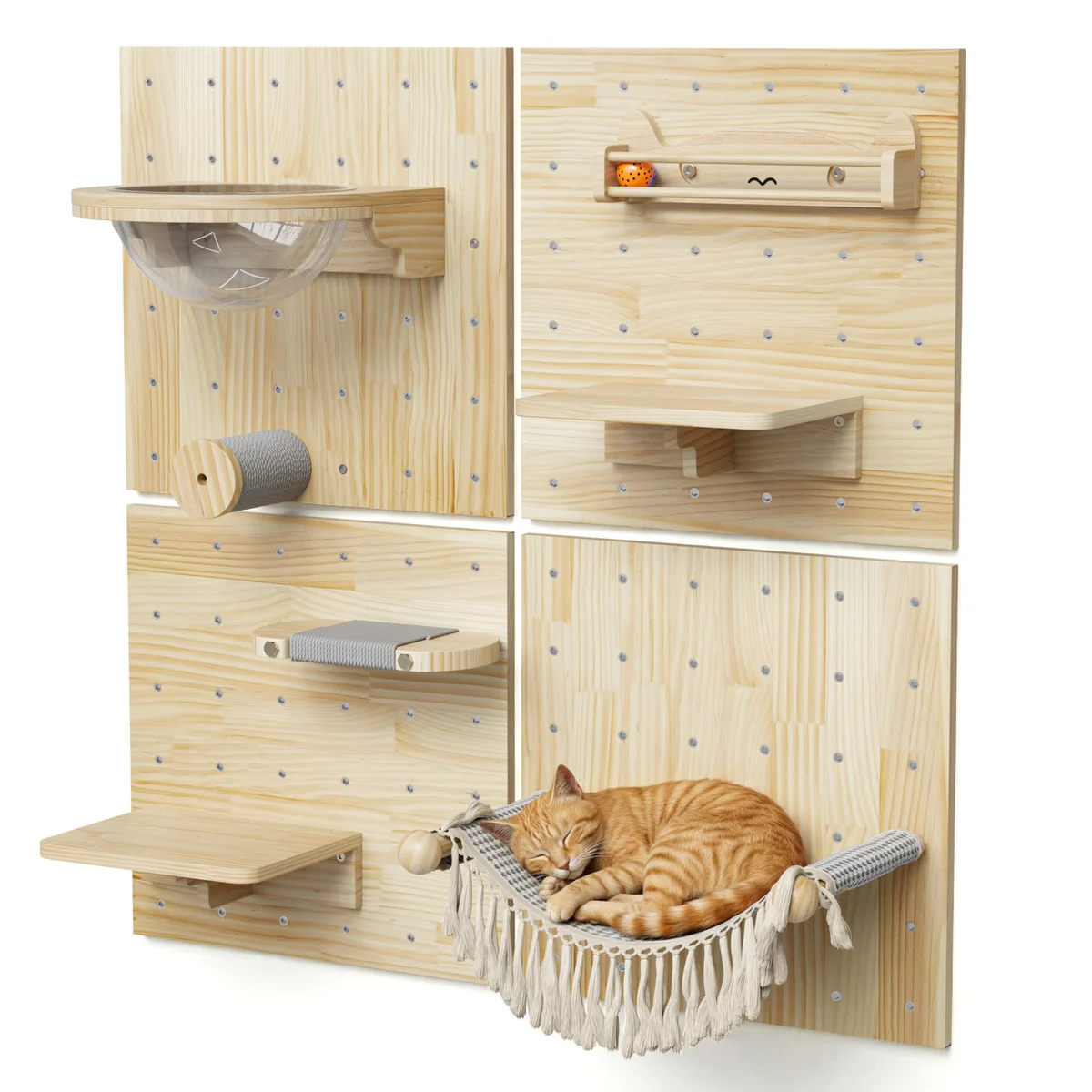 Ardilla & Co. Wood Cat Furniture Wall Set