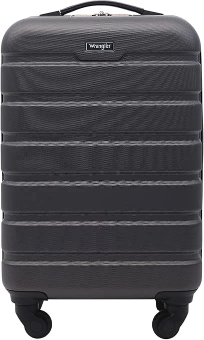 Wrangler 22" Hardside Spinner Carry-On Luggage, Charcoal