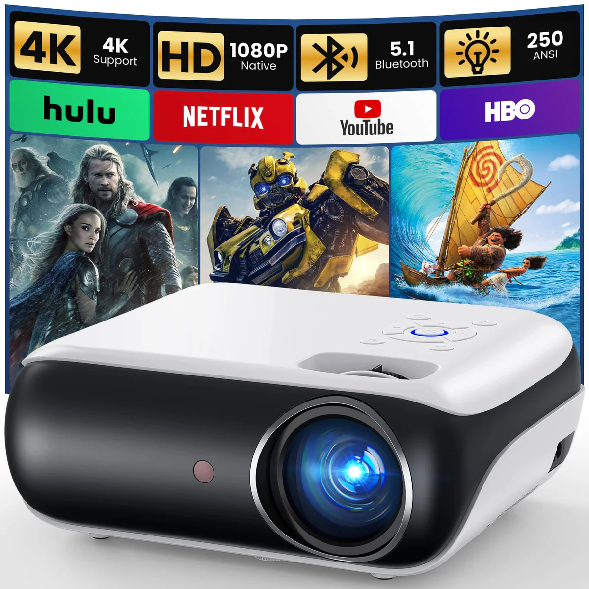 HAPPRUN Portable Projector
