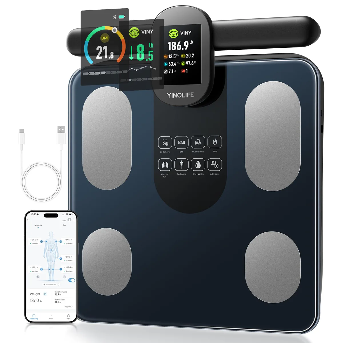 YINOLIFE Smart Body Composition Scale
