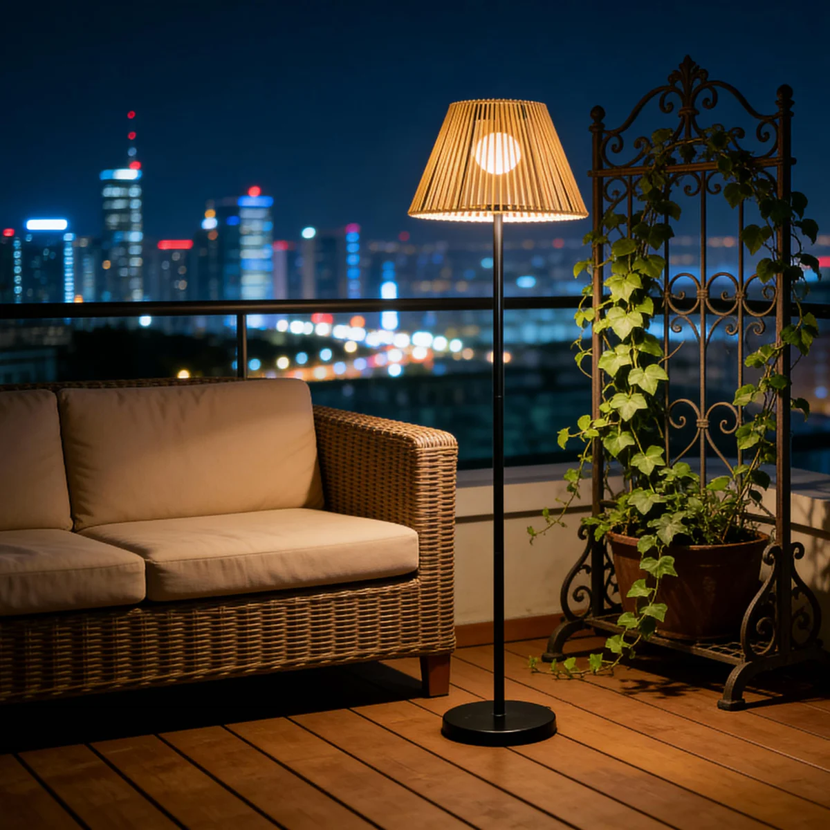 LEOKED Outdoor Solar Floor Lamp