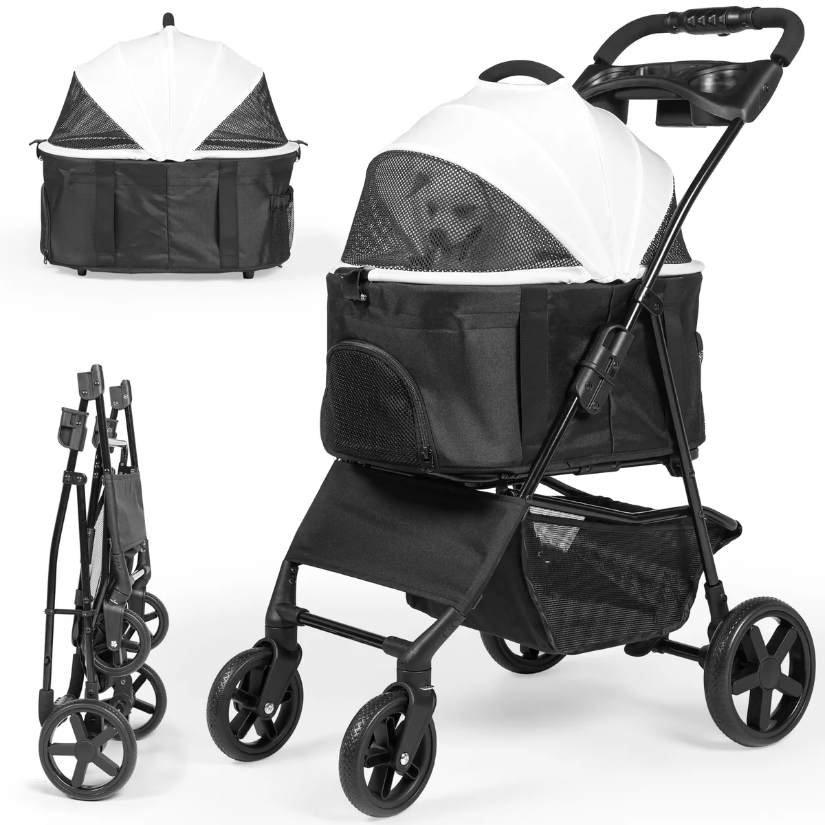 KSHWRLD 3-in-1 Luxury Pet Stroller