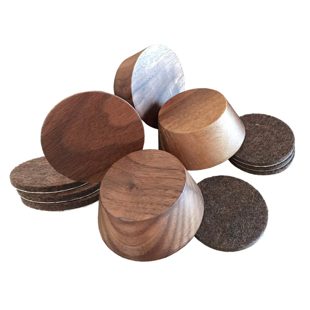 Prime Woodcraft Wooden Furniture Risers with Felt Pads